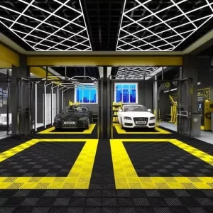 Eco-Friendly Interlocking Non-Slip 18mm Indoor Garage Floor Tiles PP Plastic Car Detailing Shop