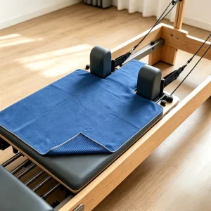 Eco Friendly Microfiber Grip Pilates Reformer Non-Slip Mat Towel with Carrying Strap