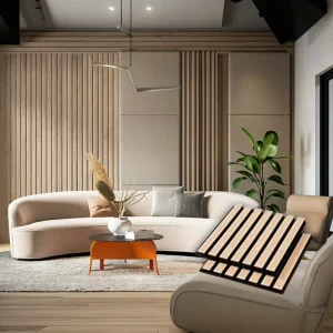 Eco Friendly Modern Acoustic Wall Panels with High Density Core for Hotel Living Room Bedroom Use to Absorb Noise