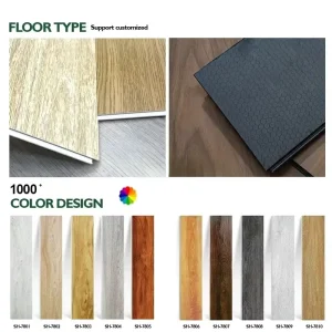 Eco-Friendly Modern SPC Stone-Plastic Flooring Waterproof Flame-Retardant Wear-Resistant Click-Lock Planks for Bedroom & Office
