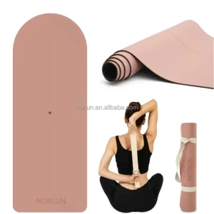 Eco-Friendly Natural Rubber Yoga Mat 4.5mm/5mm Non-Slip Arch Shape Exercise Mat REACH Certified