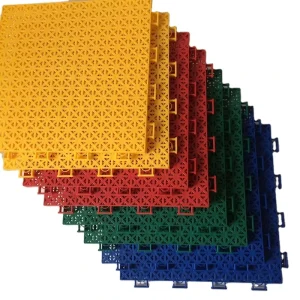 Eco-Friendly Non-Slip Interlocking Plastic Grid Floor Mat for Outdoor Badminton Court and Multi-Sports
