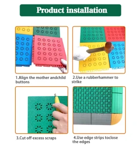 Eco Friendly PP Modern Anti Slip Interlocking Modular Plastic Tiles Multi Game Court Flooring Basketball Tennis Volleyball