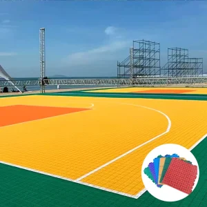 Eco-Friendly PP Plastic Tiles Anti-Slip Surface Multifunctional Basketball Court Flooring Interlocking Pickleball Court