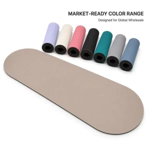 Eco-Friendly PU Rubber Yoga Mat 183x68cm 4.5mm Capsule Shape Cushioned Non-Slip for Pilates Custom Logo Supplier