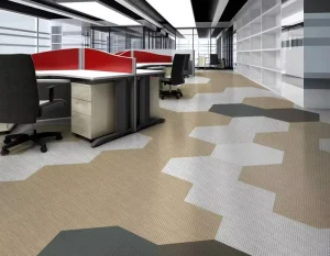 Eco Friendly PVC Flooring Indoor Anti slip Commercial Supermarket Office School Kindergarten Garage Fireproof Wide