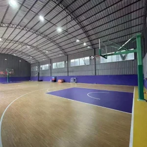 Eco-Friendly PVC Sports Flooring for Indoor Basketball Courts, Customized Rubber Flooring