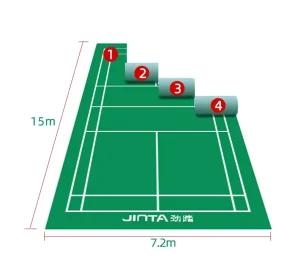 Eco Friendly PVC Vinyl Sponge Outdoor Carpet Roll Court Basketball Sports Flooring Badminton Running Soundproofing Flooring