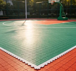 Eco Friendly Polypropylene Interlocking Suspension Floor Tiles Waterproof Shock Absorbing Outdoor Assembled Basketball Courts