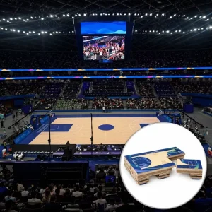 Eco-Friendly Portable Engineered Maple Sports Flooring Indoor Basketball Badminton Court Shock Absorption High Density