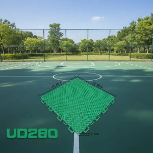 Eco Friendly Recycled PP Square Modern Interlocking Sport Flooring Tiles Anti Slip Waterproof Fireproof Drainage Outdoor Use