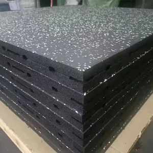 Eco-Friendly Rubber Shock-Absorbing Gym Floor Mat for Fitness Equipment and Workouts