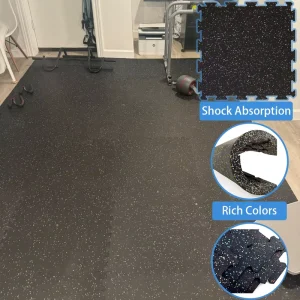 Eco-Friendly Shock-Absorbing Rubber Gym Floor Tiles and Mats