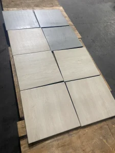 Eco Friendly Shock Absorption Wood Grain Surface Rubber Flooring Mat for Gym and Yoga Studios