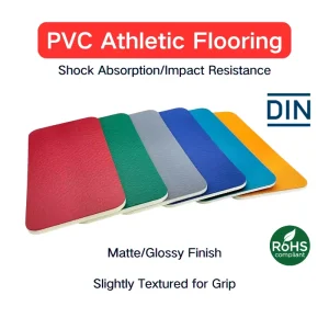 Eco-Friendly Soft Embossed PVC Sports Flooring with Shock Absorption for Indoor Volleyball and Basketball