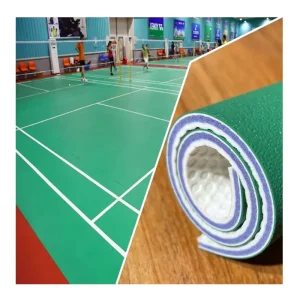 Eco Friendly Soft PVC Sport Flooring for Basketball Badminton Futsal Courts Indoor Use