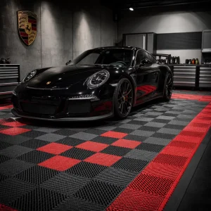 Eco-Friendly Strong Tough Garage Floor Tiles Plastic Interlocking Car Garage Flooring for Car Detailing Shop Gym Application