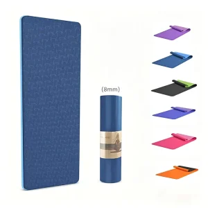 Eco Friendly TPE 8mm Non Slip Fitness Exercise Mat Yoga Mat for Pilates and Floor Exercises