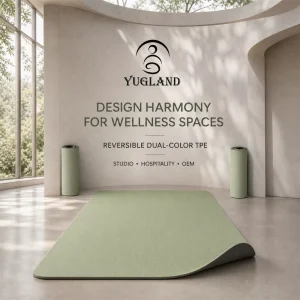 Eco-Friendly TPE Yoga Mat Dual-Layer Non-Slip Exercise Mat for Pilates and Gym Workouts with Custom Logo