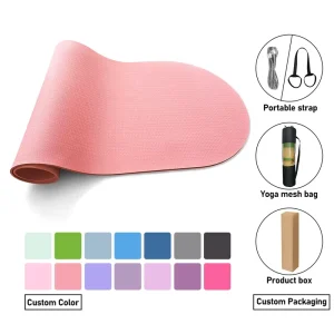 Eco-Friendly TPE Yoga Mat with Double-Sided Anti-Slip Texture