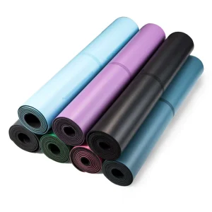 Eco-Friendly Travel Pilates Exercise Fitness Mat Customized Logo Non-Slip Natural Rubber PU
