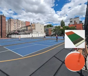 Eco Friendly Wet Pour Acrylic Topcoat Hard Floor Shock Absorption Anti Slip Surface for Pickleball Basketball Courts