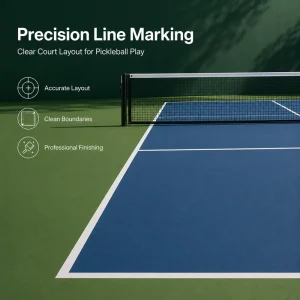 Eco-Friendly Wet Pour Acrylic Topcoat Hard Floor Shock Absorption Anti-Slip Surface for Pickleball and Basketball Courts