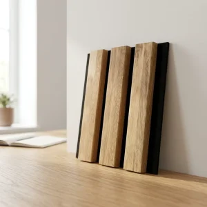 Eco Friendly Wood Slat Acoustic Panel PET Felt Sound Absorption Wall Panel for Interior Decor Office Home Studio