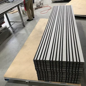 Eco Friendly Wood Slat Acoustic Wall Panel Recycled PET Felt Wooden Acoustic Panel for Modern Home Office Hotel Interior