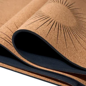 Eco-Friendly Yoga Gym Mat Floor For Home Thick 5cm Cork Natural Rubber Non-Slip Fitness Mat Foldable Exercise Mat