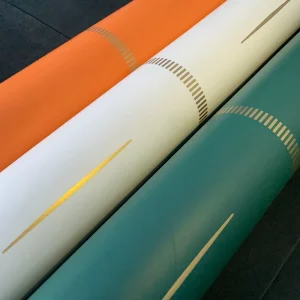 Eco-Friendly Yoga Mat Anti-Slip 18 Colors Gold Printing 5mm Natural Rubber PU Waterproof Custom