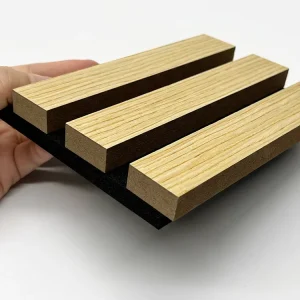 Eco friendly 3000 mm Acoustic Wood Wall Panels Wood Veneer Wall with Graphic Design Solution