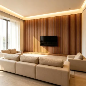 Eco-friendly Akupanel Factory Direct Sustainable Wall Cladding Wood Slat Acoustic Panels Bedroom Hotel School