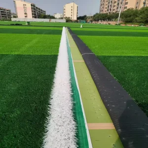 Eco friendly Green PE Filament Artificial Grass for Rooftop Park Soccer Football Futsal Playground Outdoor Gym Sport Turf