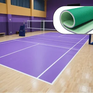 Eco friendly PVC Interlocking Floor Tiles for Badminton Courts Anti Bacterial & Shock Absorption for Schools and Clubs