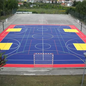 Eco friendly Plastic Interlocking Sport Flooring FIBA Interlocking Sport Flooring Multisport Tiles