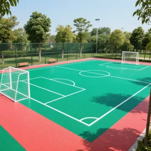 Eco friendly Prefabricated Density PP Material Sport Court Interlocking Flooring for Football Basketball