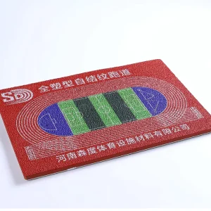 Eco friendly Rubber Court Flooring with Custom Thickness Nail Resistance for Sports All plastic Self adhesive Textured Track