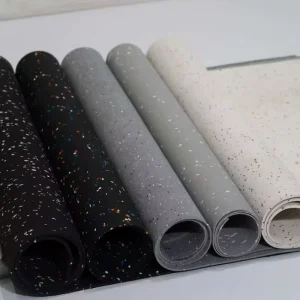 Eco-friendly Rubber Roll for Gym Crossfit Shock Absorption Gym Roll Anti-vibration Rubber Floor Roll Mat