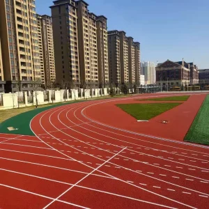 Eco-friendly Rubber Track Sports Floor with Anti-slip Surface Indoor Outdoor Use Customizable Thickness