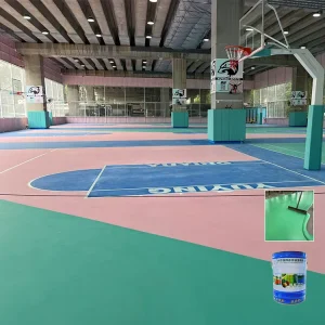 Eco-friendly Silicon Polyurethane Basketball Pickleball Badminton Court UV-resistant Shock Absorption Anti-slip Sports Flooring