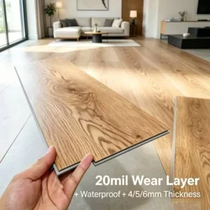 Economy Grade Waterproof SPC Flooring Basic Wood Grain Rigid Core Click System Floor for Home Improvement