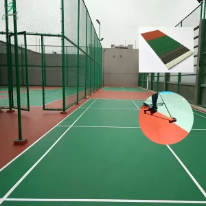 Acrylic Topcoat Sports Court Surface for Outdoor Basketball and Tennis Courts, Eco-Friendly Shock-Absorption Anti-Slip Flooring