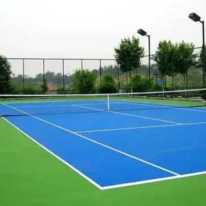 Elastic Acrylic Sports Flooring for Tennis Courts Slip Proof Eco Friendly Easy Installation