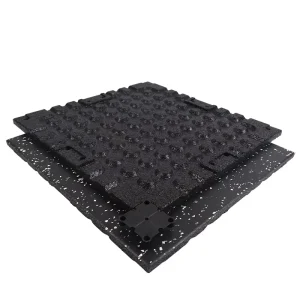 Elastic Gym Rubber Flooring Tiles with Epdm Granules Weight Lifting Mat