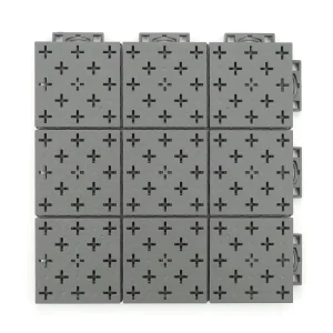 Elastic Star-ll PP Interlocking Sports Flooring Tiles with Rubber Cushion Anti-slip for Outdoor Courts & Kindergartens