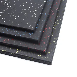 Elastic Weight Lifting Gym Rubber Flooring Tiles Gym Rubber Floor Mat With EPDM Granules