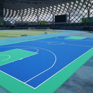 Enlio Elastic Star Elastic Basketball Court Tiles PP Soft Connection Flooring for Backyard Sports Easy to Install