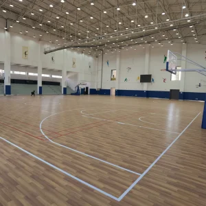 Enlio Modular Interlocking Wood Sports Flooring Eco Friendly Slip Resistant for Basketball Courts Multi Sport Use Tennis