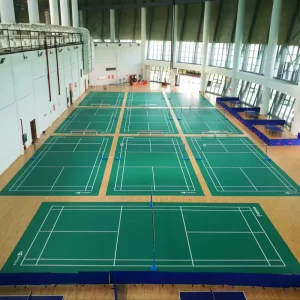 Enlio Non Slip PVC Multi Sport Flooring Snake Skin Texture Gym Floor Tiles for Basketball Badminton Volleyball